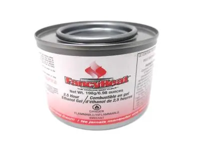 685100179018 FANCYHEAT Combustible en gel éthanol 2.5 hres 198g (A606)- caisse de 12 unités