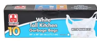 055966908099 TUFFGUY Sac blanc poubelle cuisine 24X28 (A148)- caisse de 12 unités
