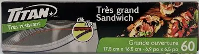 059212994638 TITAN sacs très grand sandwich( 60 un) (A0080)- caisse de 12 unités