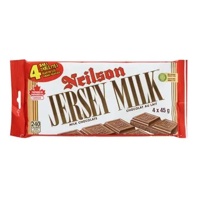 061200042016 - NEILSON Jersey Milk choc.lail 4X45g (CG6931)- caisse de 12 unités