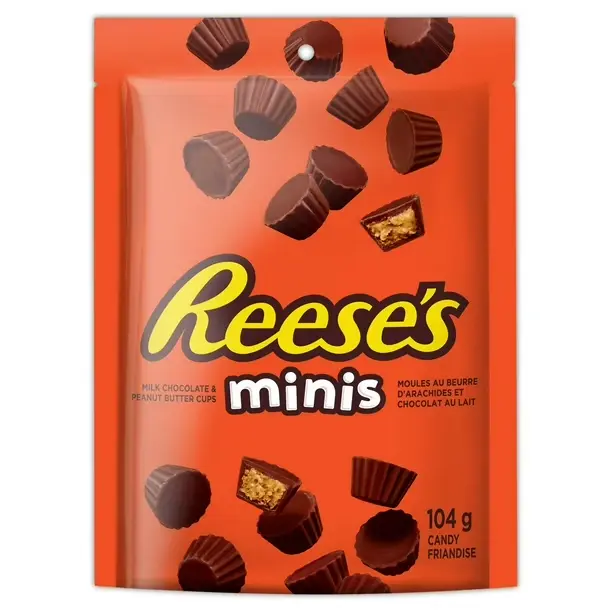 056600620742 - REESE'S Minis MOULES AU BEURRE D’ARACHIDES 104g - caisse de 12 unités