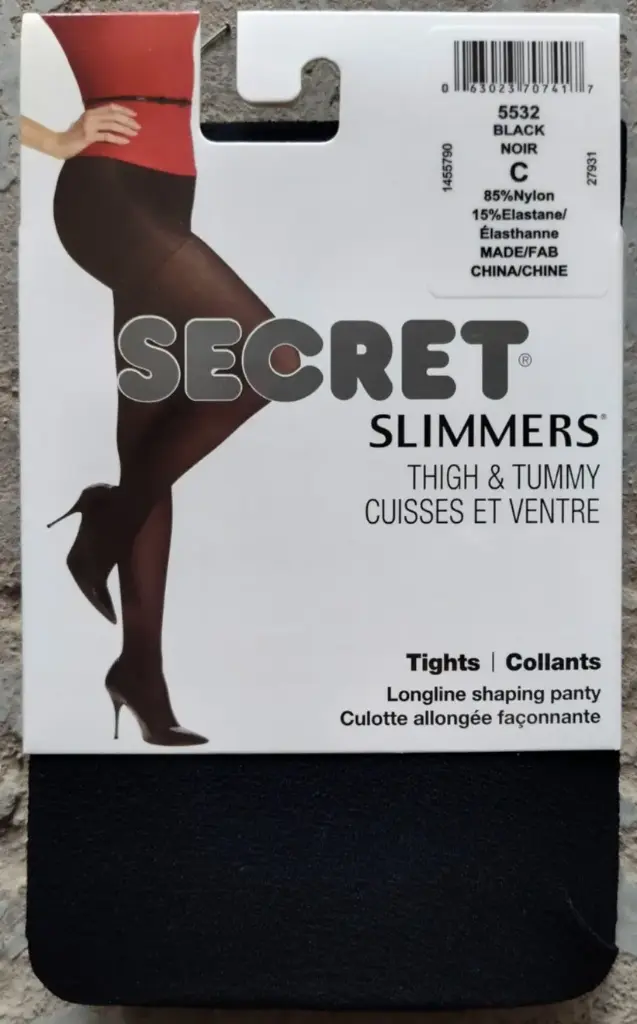 063023707417- SECRET Slimmers bas culotte allongé façonante Noir (174 unités) 5532  C 1unité 