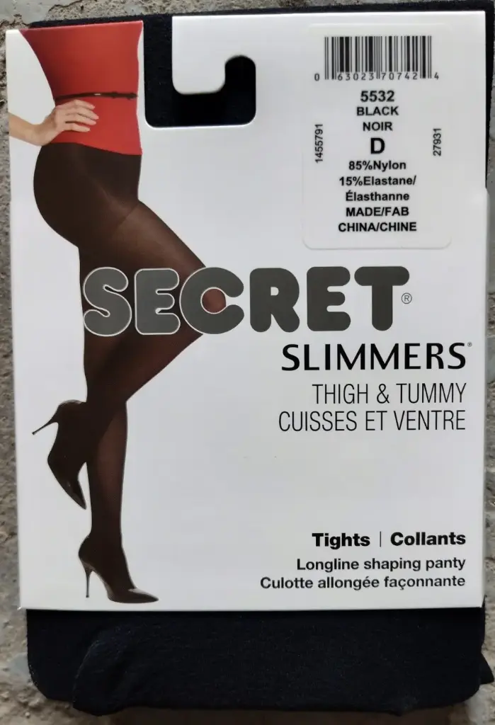 063023707424- SECRET Slimmers bas culotte allongé façonante Noir (65 unités) 5532   1unité