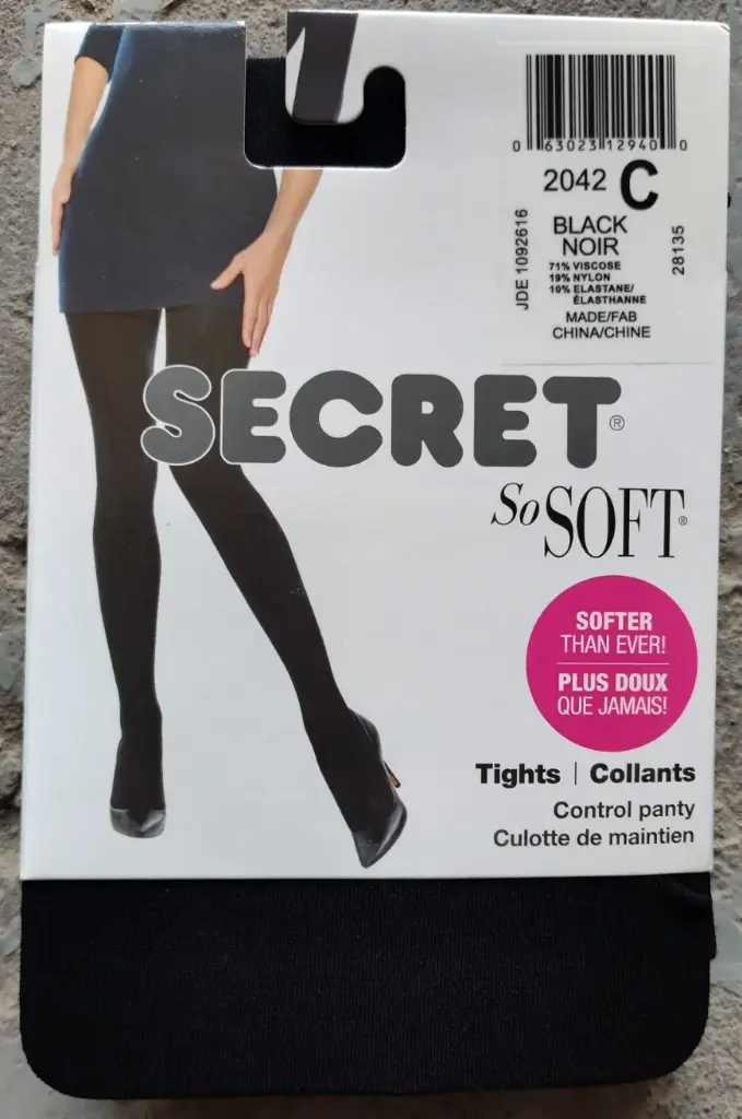 063023129400- SECRET SoSoft bas culotte de maintien Noir (60 unités) 2042 C  1unité