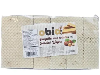 083740011178 - OBIA Gaufrettes aux noisettes 150g (CB5499)- caisse de 12 unités
