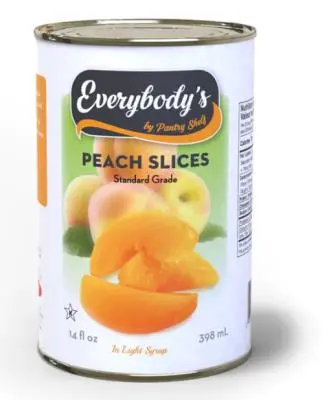 064819327413 EVERYBODY'S Pêches en tranches 300ml (CF8121)- caisse de 12 unités