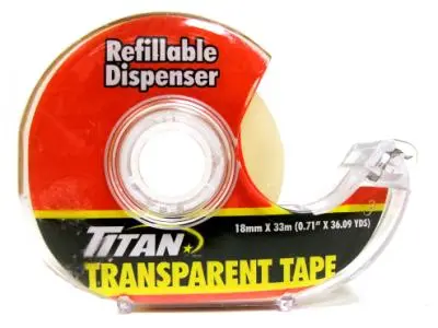 059212959316 TITAN ruban adhésif 18mmX33m (A60)- caisse de 12 unités