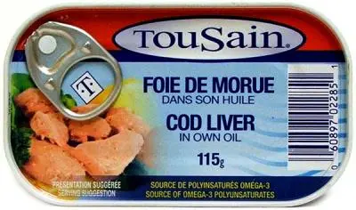 060897022851 - TOUSAIN Foie de morue 115g (P481)- caisse de 12 unités
