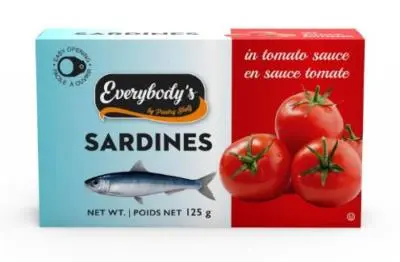 068458681721 EVERYBODY'S Sardines en sauce tomate 115g (CP038)- caisse de 12 unités