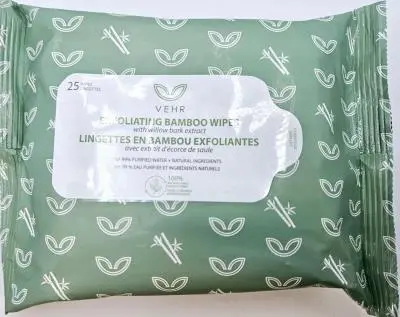 8681554612394 VEHR Lingettes en bamboo exfoliantes 24X25 (CA462)- caisse de 12 unités