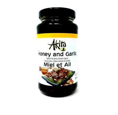 777915888275 - AKITA Sauce Miel et Ail 250ml (CH286)- caisse de 12 unités
