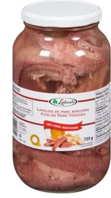 061454119106 - LABONTÉ Langues de porc Jar. 725g (GM456)- caisse de 12 unités