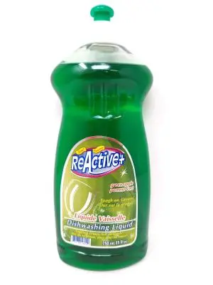 869778193099 REACTIVE Liquide vaisselle (vert) pomme 750ml (A1150)- caisse de 12 unités