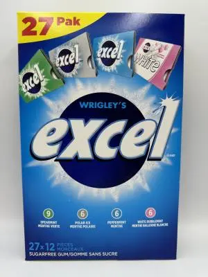 064900431302 EXCEL Gomme asst. (27pack)  (CG531) *idéal pour vendre à l'unité*