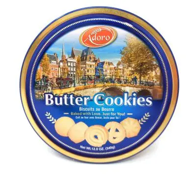 8906078262017 - Adoro Biscuits Danois bte métal 340g (CB4785)- caisse de 12 unités