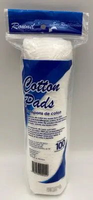 0700326000240 - ROUND Tampons démaquillant 100un (CA96003)- caisse de 12 unités