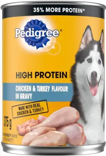 058496443047 - Pedigree nourriture pour chiens poulet dinde 375gr- caisse de 12 unités