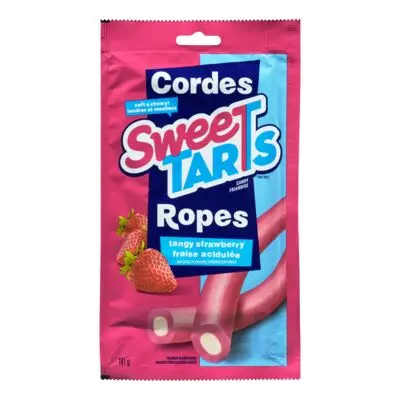 079200056322- Sweet Tarts Cordes fraises acidulée arômes naturels 141g- caisse de 12 unités