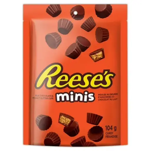 056600620742 - REESE'S Minis MOULES AU BEURRE D’ARACHIDES 104g - caisse de 12 unités