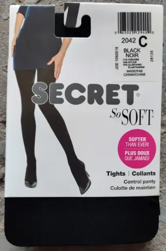 063023129394- SECRET SoSoft bas culotte de maintien Noir (41 unités) 2042 B 1unité
