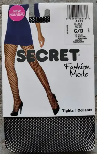 056638088736- SECRET Fashion mode bas de nylon Noir (99 unités) 4239 C/D 1unité