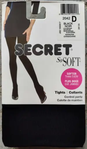 063023129417- SECRET SoSoft bas culotte de maintien Noir (72 unités) 2042 D 1unité