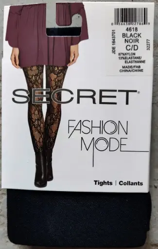 056638227869- SECRET Fashion mode bas de nylon Noir (71 unités) 4618 C/D 1unité