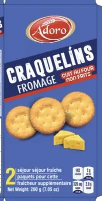 8906078265964 - Adoro Craquelins Fromage 200g (B01896)- caisse de 12 unités