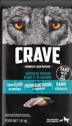 058496441852 - Crave nourriture pour chiens poisson blanc et saumon 1.81kg