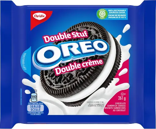 066721026606 Christie Biscuits OREO Double Crème 261g (CG6356)- caisse de 12 unités
