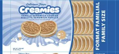 028090036648 - SNACK DELITES Biscuits Sandwich Vanille 708g (B004)- caisse de 12 unités