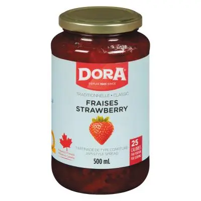 064819327291 DORA Confiture Fraises 500ml (C7560)- caisse de 12 unités