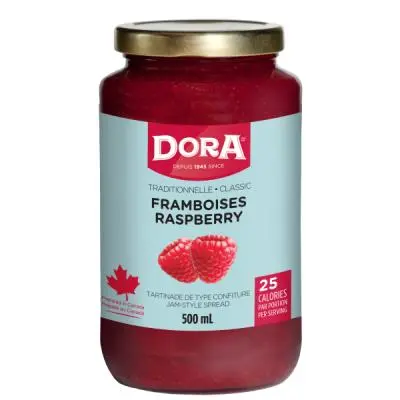 064819327307 DORA Confiture Framboises 500ml (C7561)- caisse de 12 unités