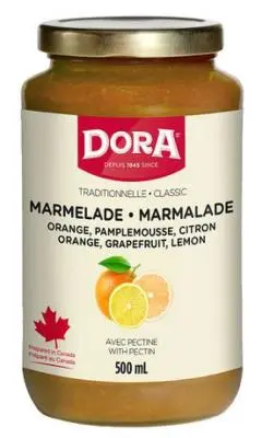 064819122520 DORA Marmelade ( 3 fruits) 500ml (C7554)- caisse de 12 unités