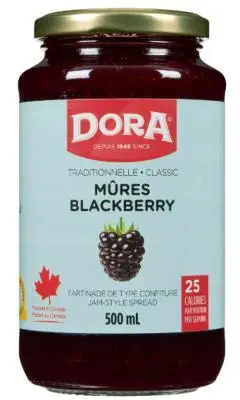 064819327413 DORA Confiture aux Mûres 500ml (C7558)- caisse de 12 unités