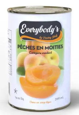 068458681226 EVERYBODY'S Pêches en moitiés 300ml (CF8122)- caisse de 12 unités