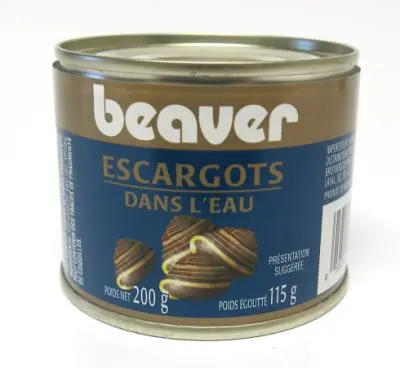 872425000916 - BEAVER Escargots dans l'eau 115g (P161)- caisse de 12 unités