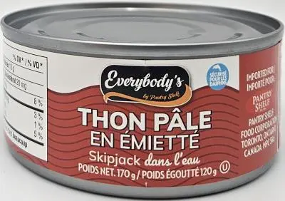 068458681714 EVERYBODY'S Thon pâle en émietté 170g (P0071)- caisse de 12 unités