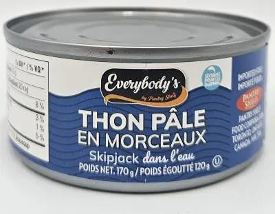 068458681868 EVERYBODY'S Thon pâle en morceaux 170g (P0070)- caisse de 12 unités