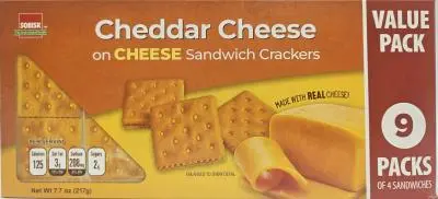 810121151457 - SOBISK Biscuit sandwich fromage 217g (CB8751-OU)- caisse de 12 unités