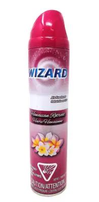 842107008257 WIZARD Purificateur d'air spray havre hawaienne (rose) 283g (A00784)- caisse de 12 unités
