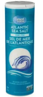 627735014432 - GREAT VALUE Sel de mer fin 720g (E2-OU)- caisse de 12 unités
