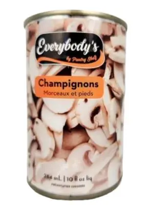 068458002274 EVERYBODY'S Champignons morceau et pieds 284ml (JPL46)- caisse de 12 unités